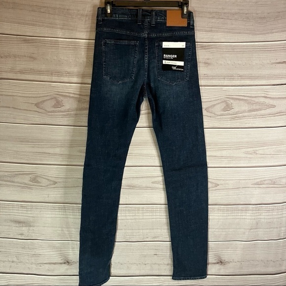 OUTLAND Denim Ranger Slim Tapered Jeans In Bondi Blue - Picture 8 of 13
